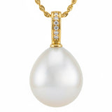 Cultured Broome Pearl Diamond 9ct Pendant