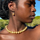 Golden South Sea Strand with 9ct Ball Clasp