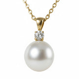 Cultured Broome Pearl 9ct Diamond Pendant