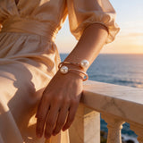 Broome Pearl 9ct Rose Gold Double Pearl Bangle