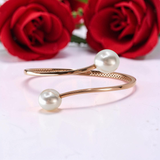 Broome Pearl 9ct Rose Gold Double Pearl Bangle