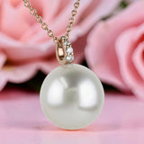 Broome Pearl Rose Gold Diamond Pendant