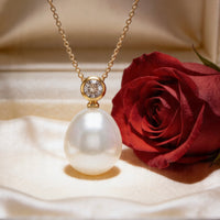 Broome South Sea Pearl 18ct Gold Diamond Pendant