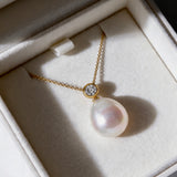 Broome South Sea Pearl 18ct Gold Diamond Pendant