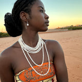 Cultured freshwater Seven layer Strand Necklace