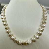 Freshwater Keshi Pearl Strand with 14ct Clasp