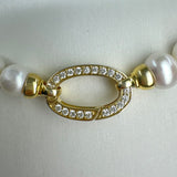 Freshwater Pearl Strands Cubic Zirconia Fancy Clasp