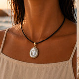 Abrolhos Island 9ct Gold Mabe Pendant