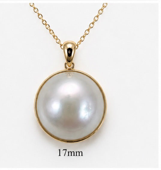 Broome Mabe Blister Pearl 9ct Gold Pendant