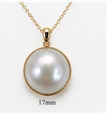 Broome Mabe Blister Pearl 9ct Gold Pendant