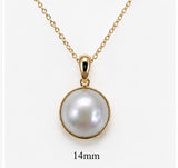 Broome Mabe Blister Pearl 9ct Gold Pendant