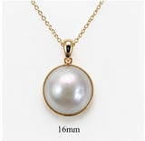 Broome Mabe Blister Pearl 9ct Gold Pendant
