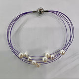 Cultured Freshwater Pearl Multi Strand Fine Bracelet