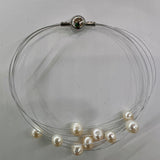 Cultured Freshwater Pearl Multi Strand Fine Bracelet