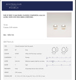 Flawless Australian Broome Pearl Diamond Hook Earrings