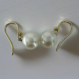 Round Broome Pearl French Hook Earrings