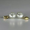 Broome 13mm Pearl Bezel Set 18ct Diamond Earrings