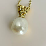 Cultured Freshwater Pearl Gold Pendants