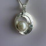 Mabe Pearl and Gemstone Sterling Silver Pendant