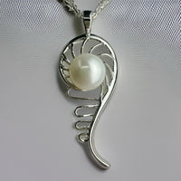 Sterling Silver Staircase to the Moon  Pearl Pendant Mangrove