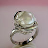 Broome Pearl Diamond 9ct White Gold Twisted Ring