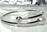 Stunning Pearl and CZ Bangle Flexi Bangle