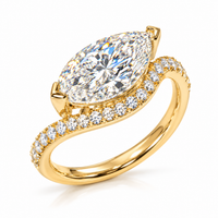 2ct Lab Grown Diamond Marquise Brilliant Ring