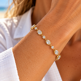 Lab Grown Diamond Gold 14ct Yellow Chain Bracelet