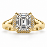Lab Grown Diamond Emerald Cut 14ct Engagement Ring