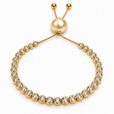 Broome Golden Pearl Tennis Bracelet