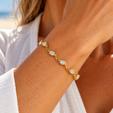 Lab Grown Fancy Diamond 14ct Yellow Gold Tennis Bracelet