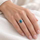 Australian Opal Lightning Ridge Sterling Silver Ring