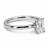 Lab Diamond 1ct Emerald Cut 14ct Engagement Ring