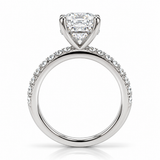3ct Lab Grown Diamond White Gold Halo Ring