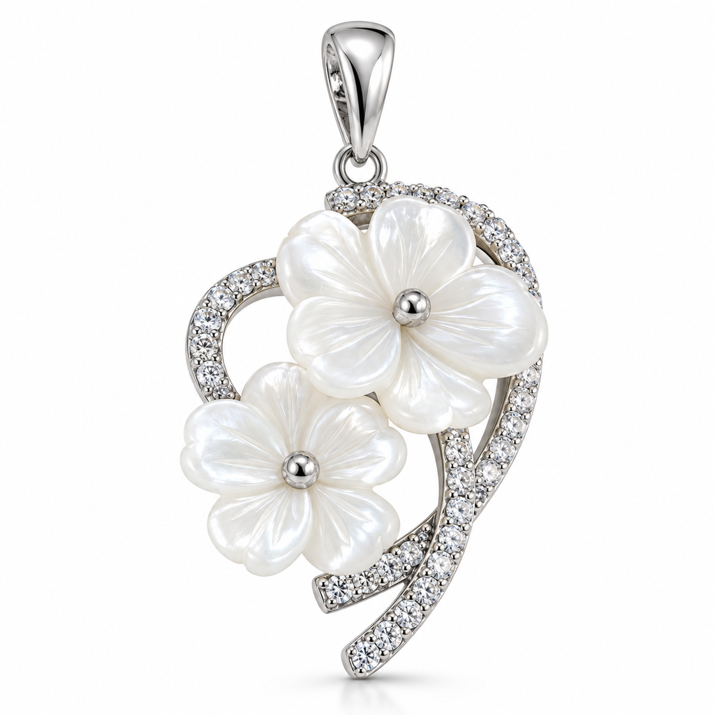 925 Mother of Pearl CZ Pendant