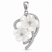925 Mother of Pearl CZ Pendant