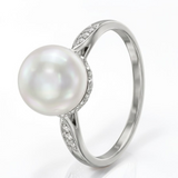 Cultured Broome Pearl 18ct Diamond Ring