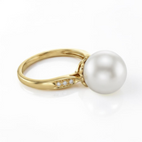 Cultured Broome Pearl 18ct Diamond Ring