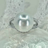 Broome Pearl Cubic Zirconia 'Silver Moon Ring '