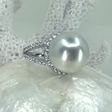 Broome Pearl Cubic Zirconia 'Silver Moon Ring '