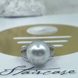 Broome Pearl Cubic Zirconia 'Silver Moon Ring '