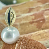 9ct Broome Pearl Necklace Ocean and Earth Pendant 