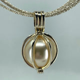 9ct Gold Cage Pendant and Necklace  - Latest Cage Design Just In!