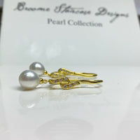 Broome South Sea Pearl Earring CZ 