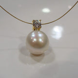 Freshwater Keshi & Cubic Zirconia Necklace - Broome Staircase Designs Pearl Gallery - 2