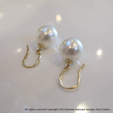 Broome Pearl 9ct Gold Round Earrings
