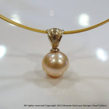 Golden Broome Pearl Pendant 9ct yellow bail - Broome Staircase Designs Pearl Gallery - 2