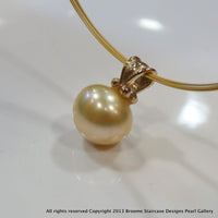 9ct Golden South Sea Pearl Pendant
