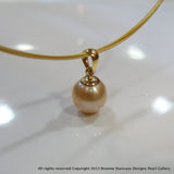 Golden Broome Pearl Pendant 9ct yellow bail - Broome Staircase Designs Pearl Gallery
