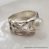 Cultured Freshwater Pearl Ring Sterling Silver